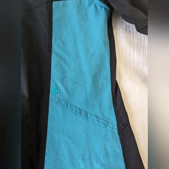 Karl Lagerfeld Long Sleeve Shirt Turquoise Black Made Italy Size 48 Slim Fit. - Picture 8 of 10